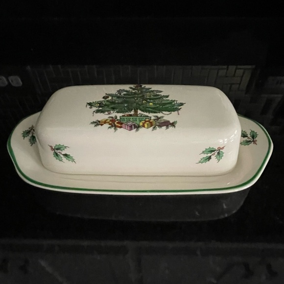 Spode Holiday Spode Christmas Covered Butter Dish Poshmark